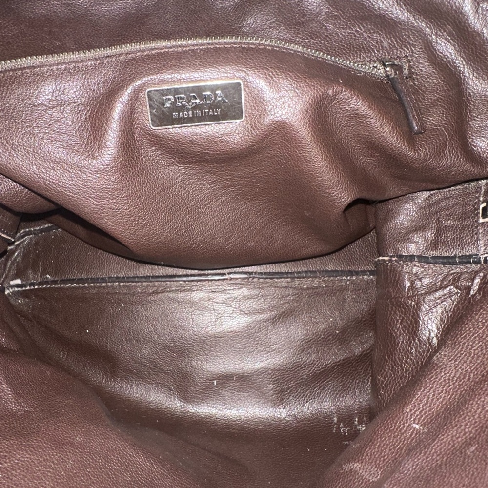 VINTAGE Prada Women's Bag SEMITRACOLLA DAINO SPORT MIELE Golden Tote Bag ca ‘01 - Picture 9 of 13
